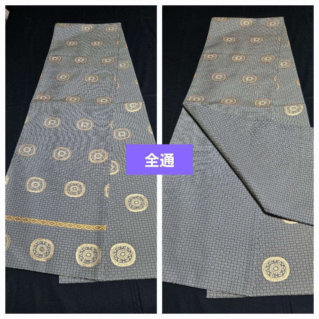 未使用❤龍村晋謹製◾傳匠名錦 　　「名物糸屋金蘭」◾全通袋帯