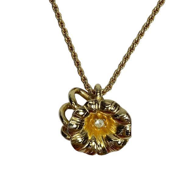 ディオール ネックレス ペンダント アクセサリー ジュエリー フラワー モチーフ