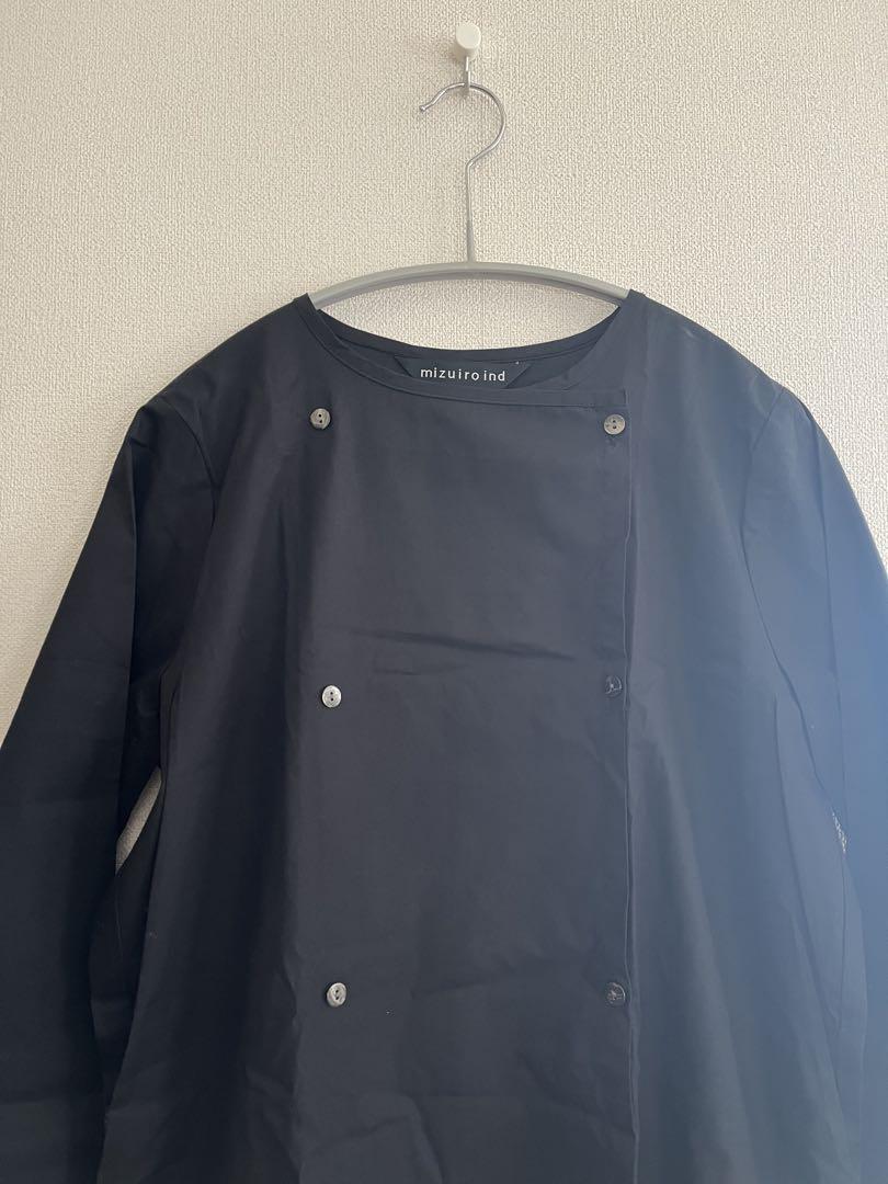 【新品】mizuiroind ミズイロインド　シャツワンピース　ブラック