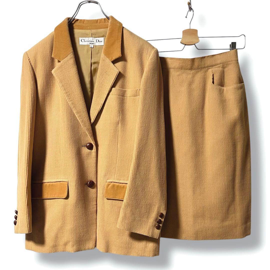 ヴィンテージ クリスチャンディオール セットアップ コーデュロイ ベロア LL Christian Dior