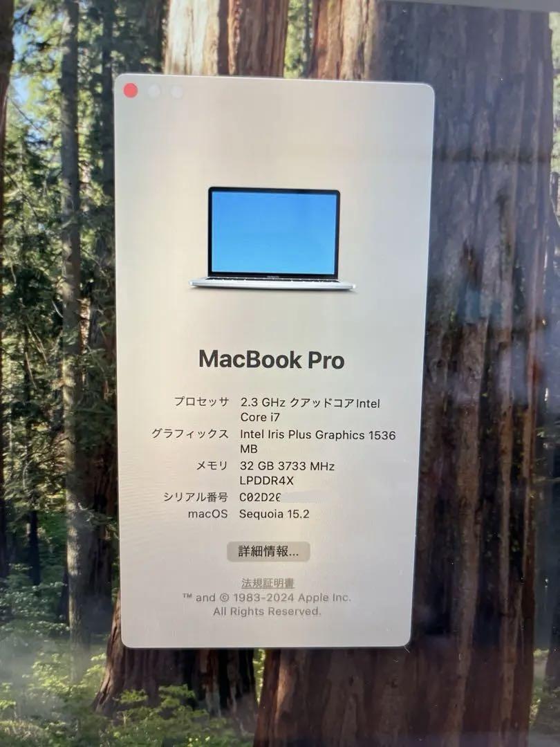 えりかさん専用　MacBookPro2020 13インチ/i7/32GB/1TB