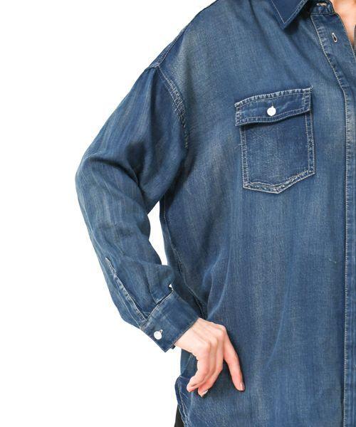 今期 新品 タグ付 Wrapin nine9 ラッピンナイン シアーデニムシャツ