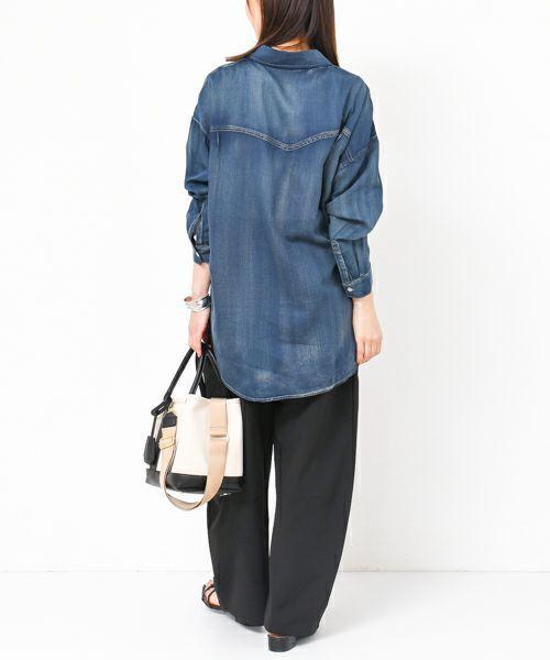 今期 新品 タグ付 Wrapin nine9 ラッピンナイン シアーデニムシャツ