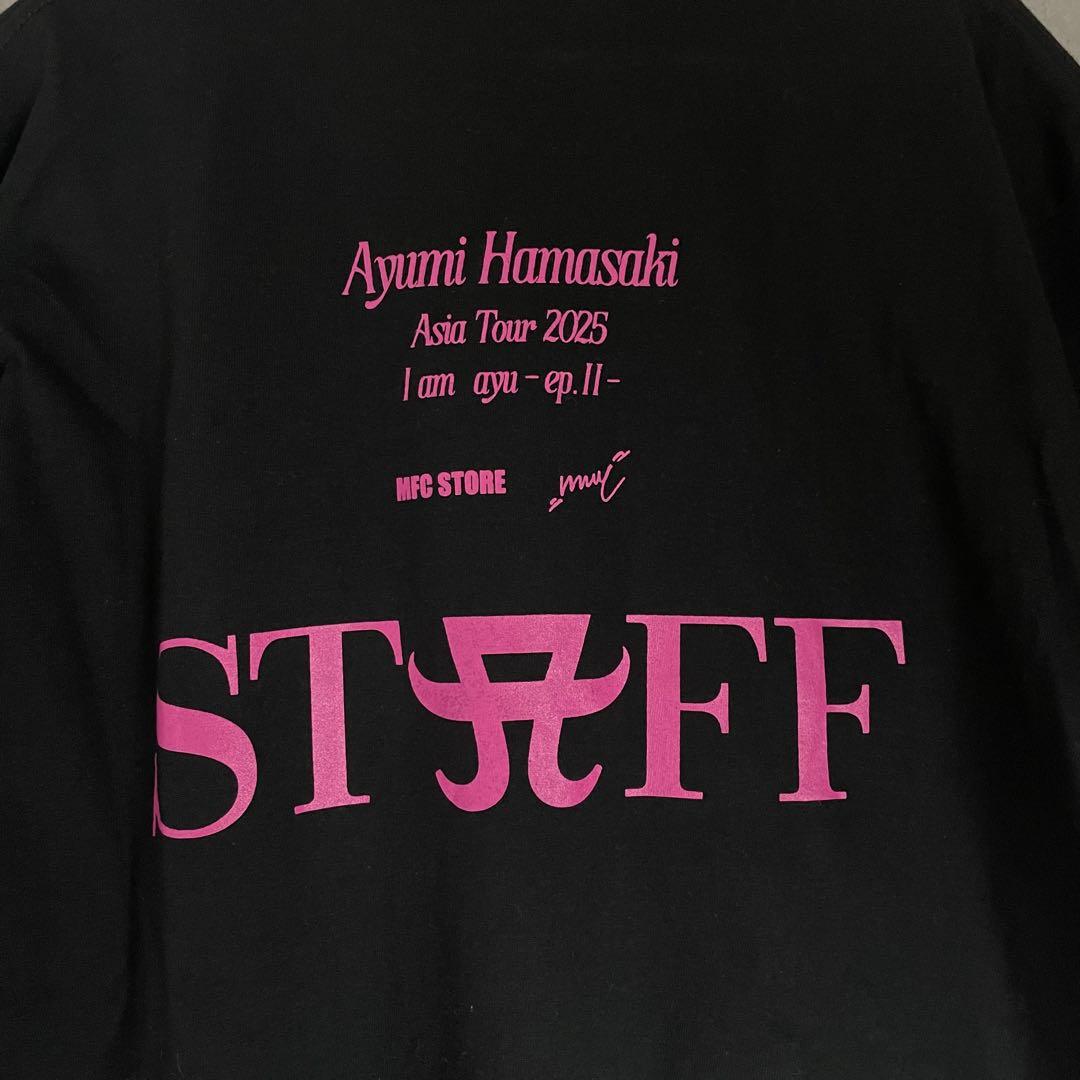 浜崎あゆみ 2025 tour staff Tシャツ MFC ブラック 浜崎あゆみ 2025 tour staff Tシャツ MFC ブラック - メルカリ