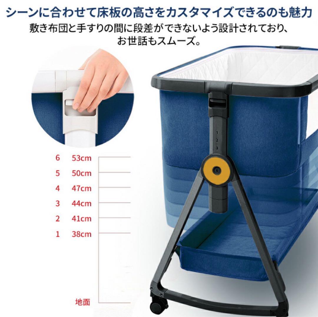 未使用美品　HZDMJ ベビーベッド 折りたたみ　グレー