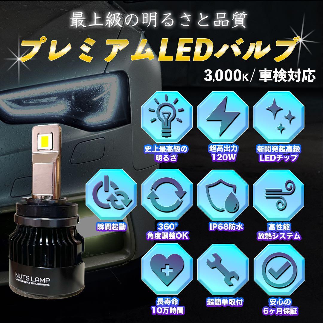 車 H11 H8 ライト フォグランプ LED イエロー NUTSLAMP