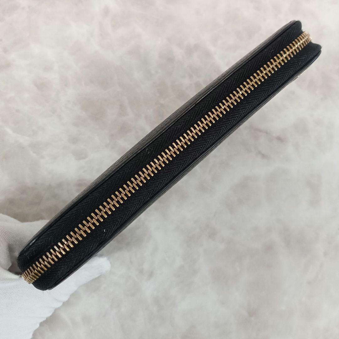ALV18 グッチ 極美品 インターロッキングG ラウンドファスナー長財布