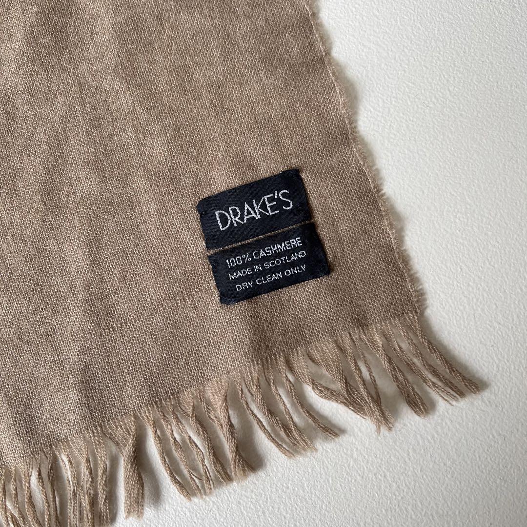 【美品】Drake's カシミア マフラー ドレイクス