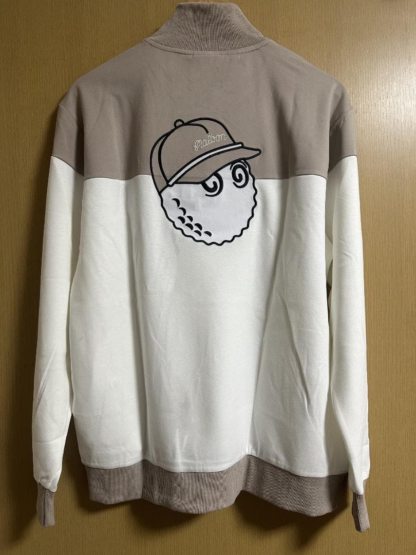 M マルボンゴルフ モックネック トレーナー ハーフジップ トップス ベージュ色 M マルボンゴルフ モックネック トレーナー ハーフジップ