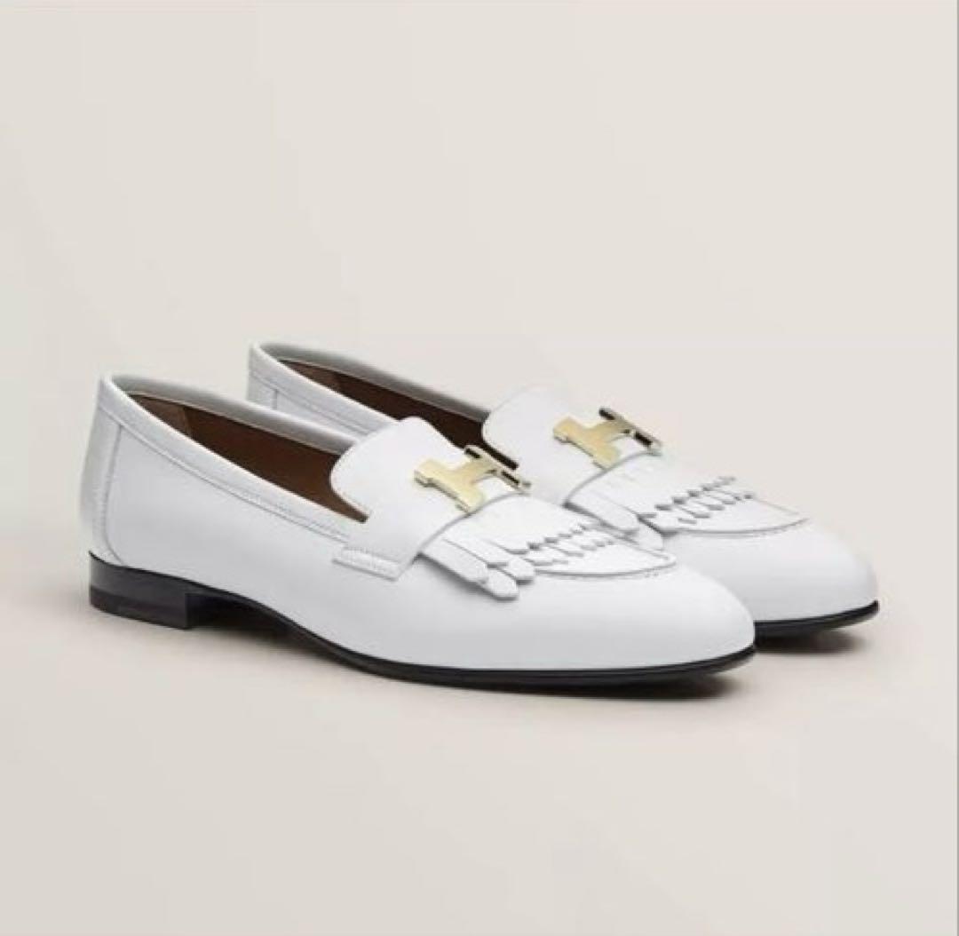 HERMES 【美品 サイズ36.5】HERMES エルメス モカシン