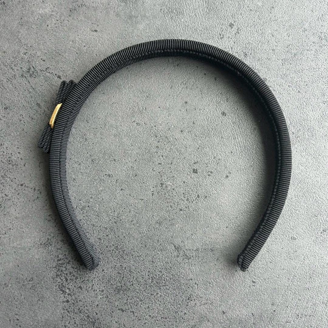 Salvatore Ferragamo ヴァラリボン　カチューシャ　ゴールド金具