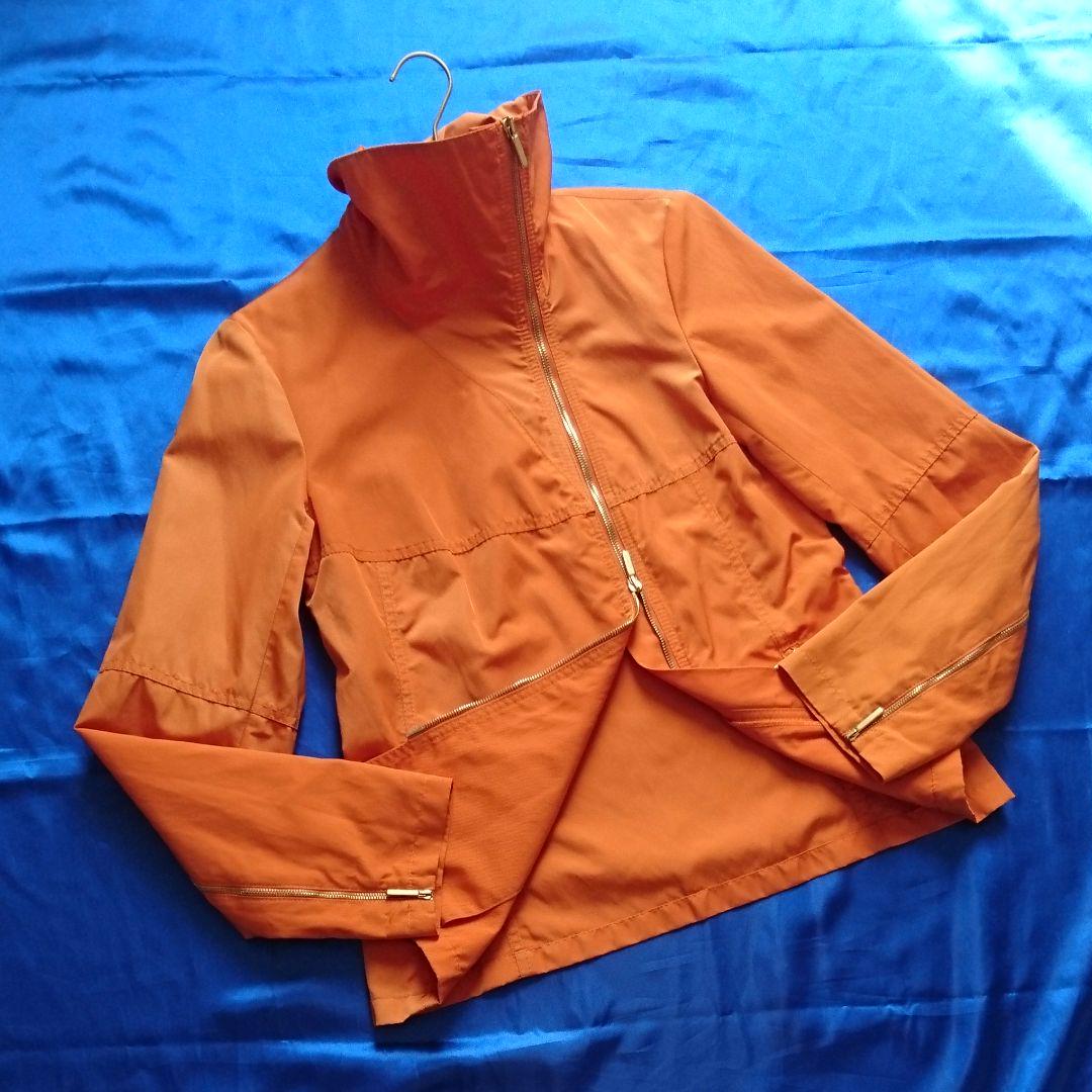 スポーティー♪マックスマーラMaxMara　スプリングコート　鮮やかオレンジ系