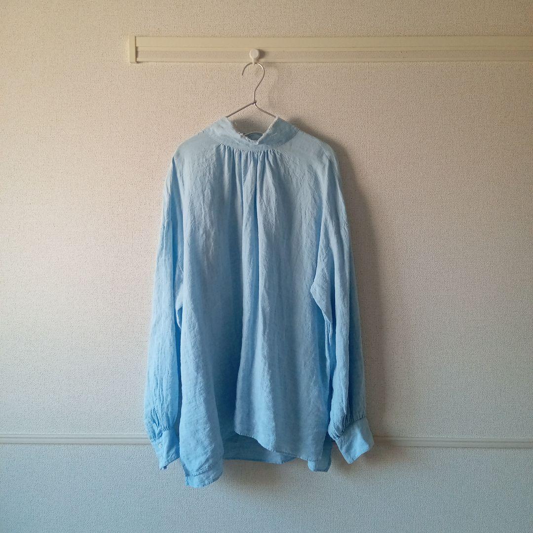 journal standard luxe L ダンガリーハイネックパフブラウス