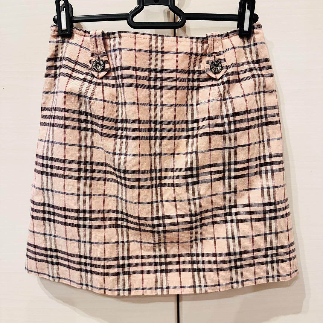 バーバリーブルーレーベル ノバ チェック柄 プリーツスカート BURBERRY