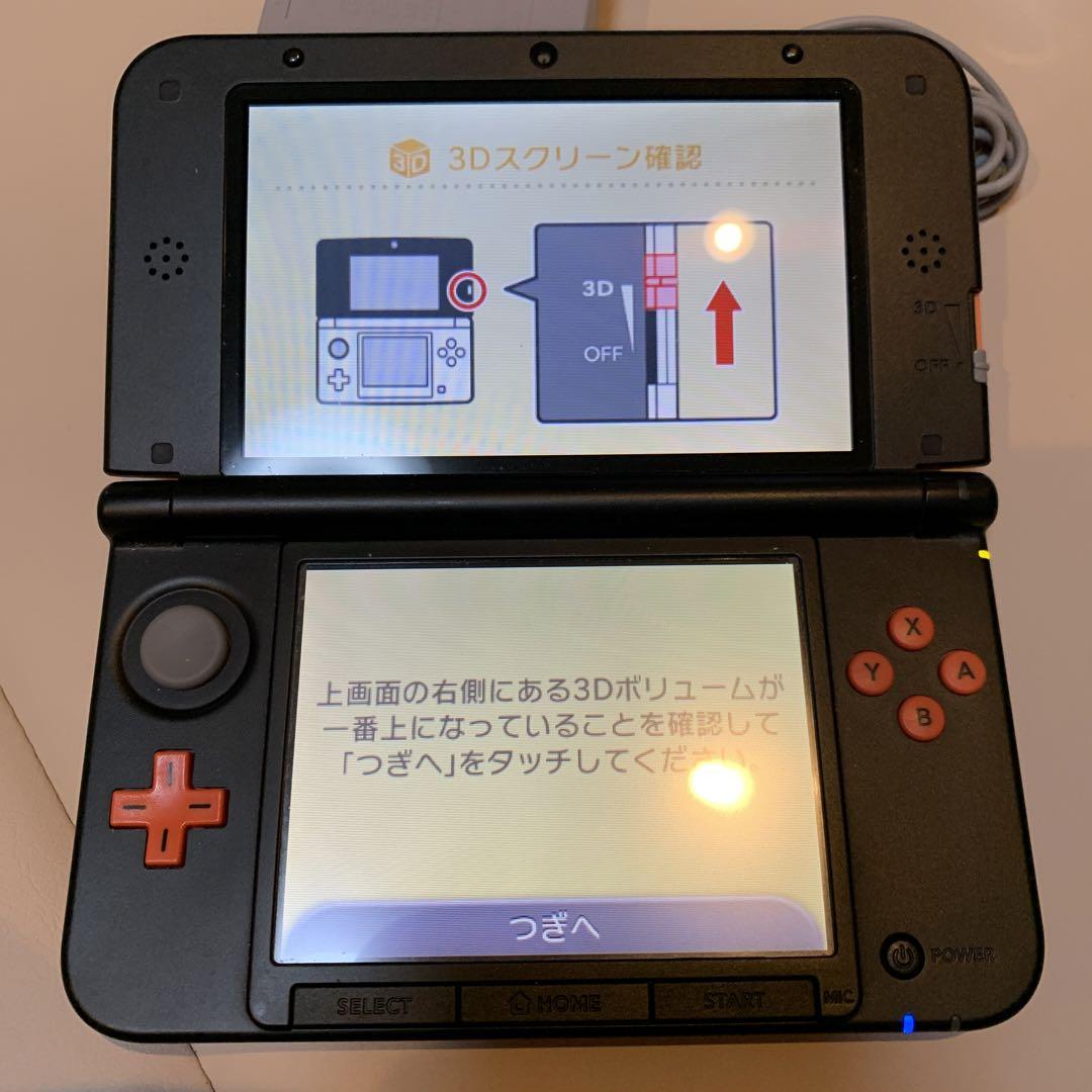 3DS ニンテンドー3DS LL オレンジ×ブラック 充電器付き