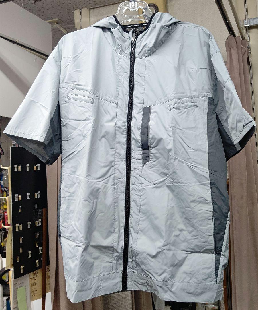 桑和 ELECTRIC FAN WEAR 半袖ブルゾン 3L シルバーグレー