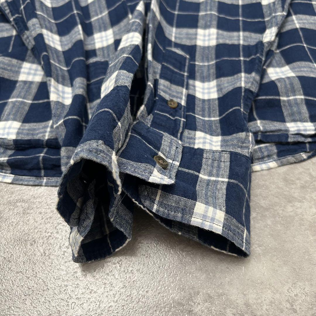 OLD NAVY リネンシャツ コットン×リネン チェックシャツ L - メルカリ