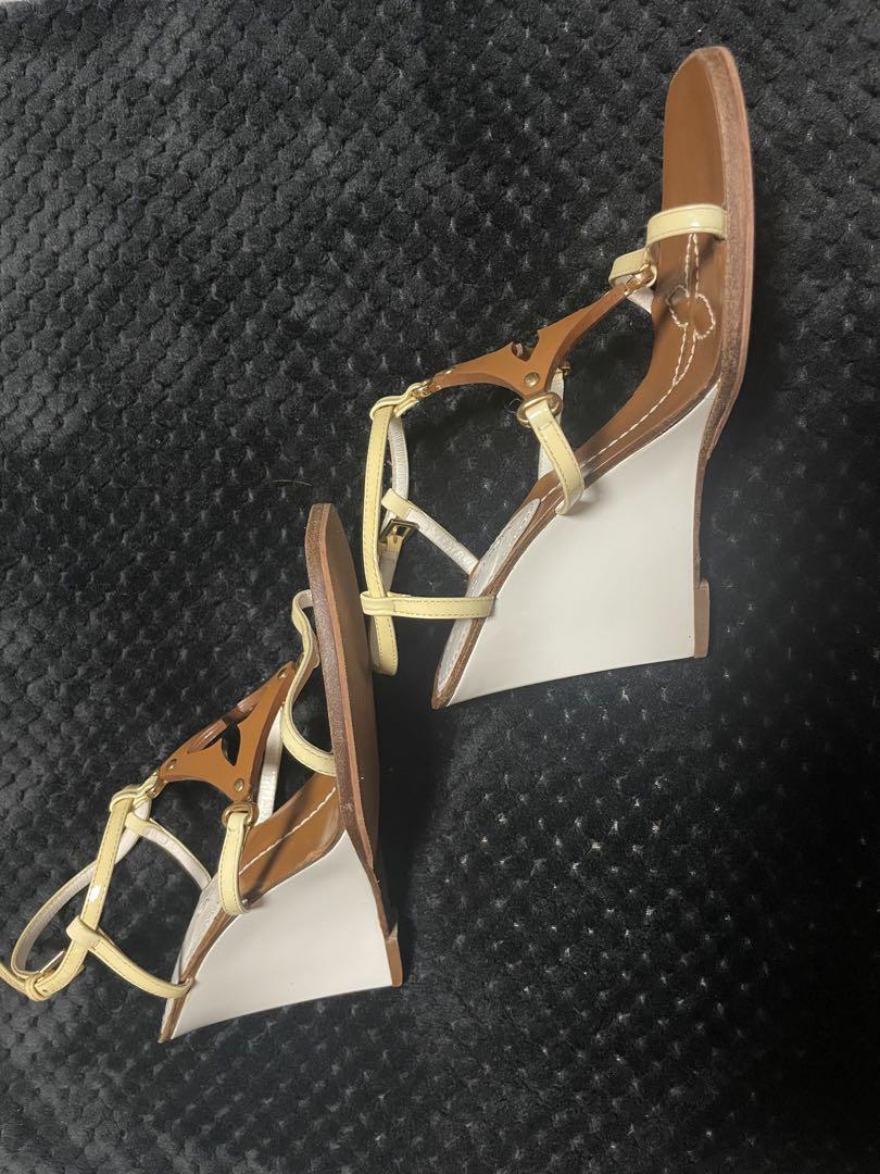 LOUIS VUITTON】フラワーロゴ ウェッジサンダル