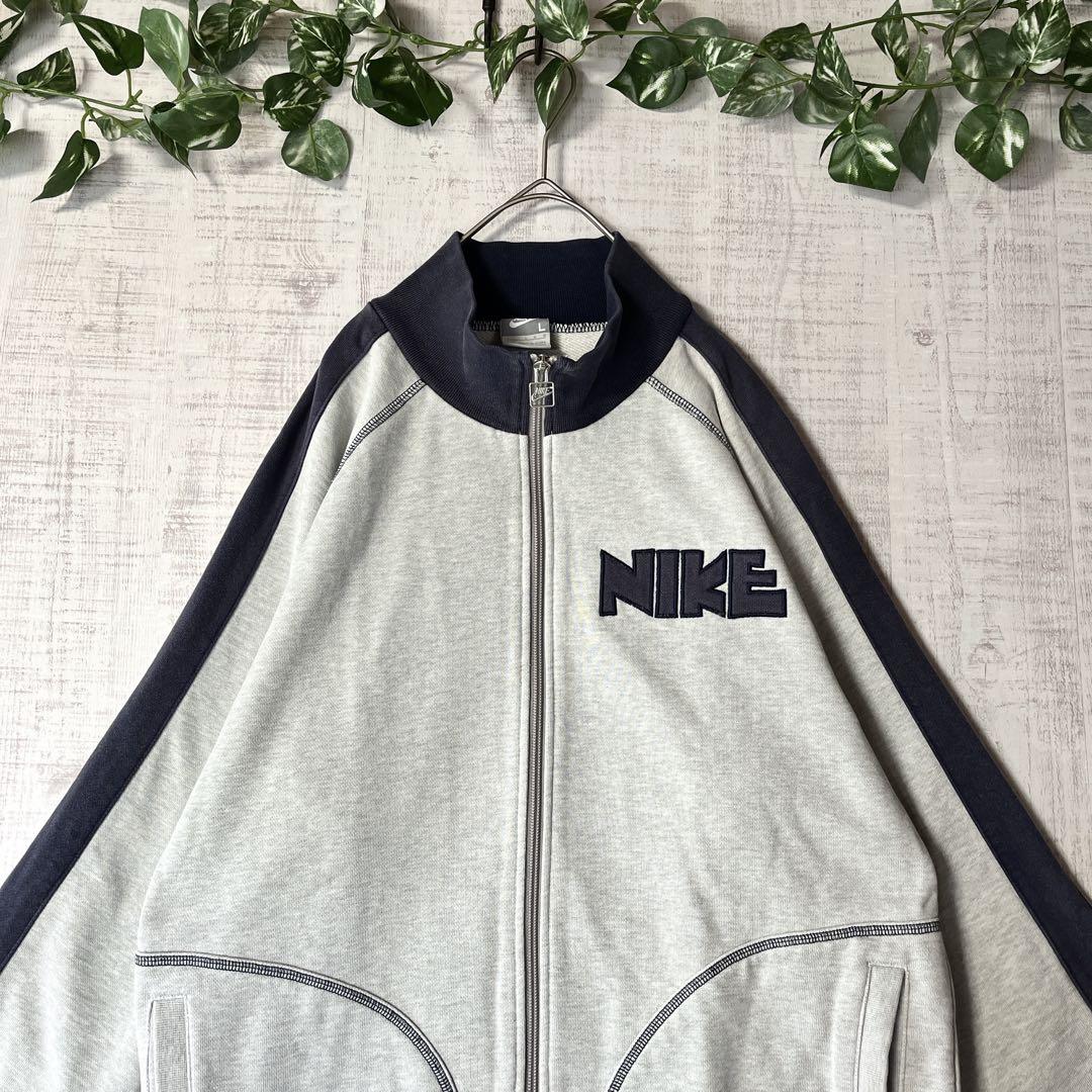 NIKE 00's ゴツナイキ スウェット地 ジップアップジャケット グレー L