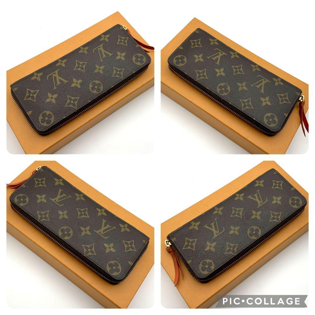 ルイヴィトン モノグラム ポルトフォイユ クレマンス ピモン(オレンジ) 長財布