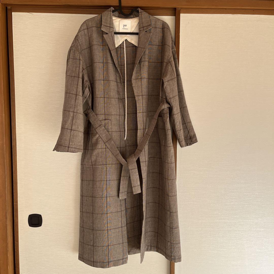 1er Arrondissement チェック ロングコート セール】 チェックロングコート （その他アウター）｜GRACE