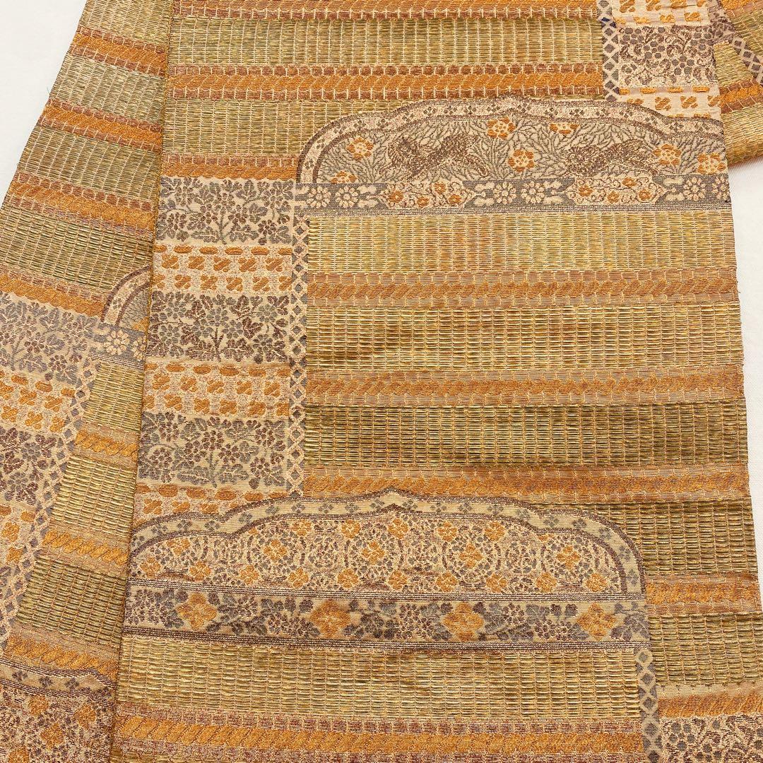 O0396 美品 逸品 織の宝石 佐波理つづれ 正絹 袋帯