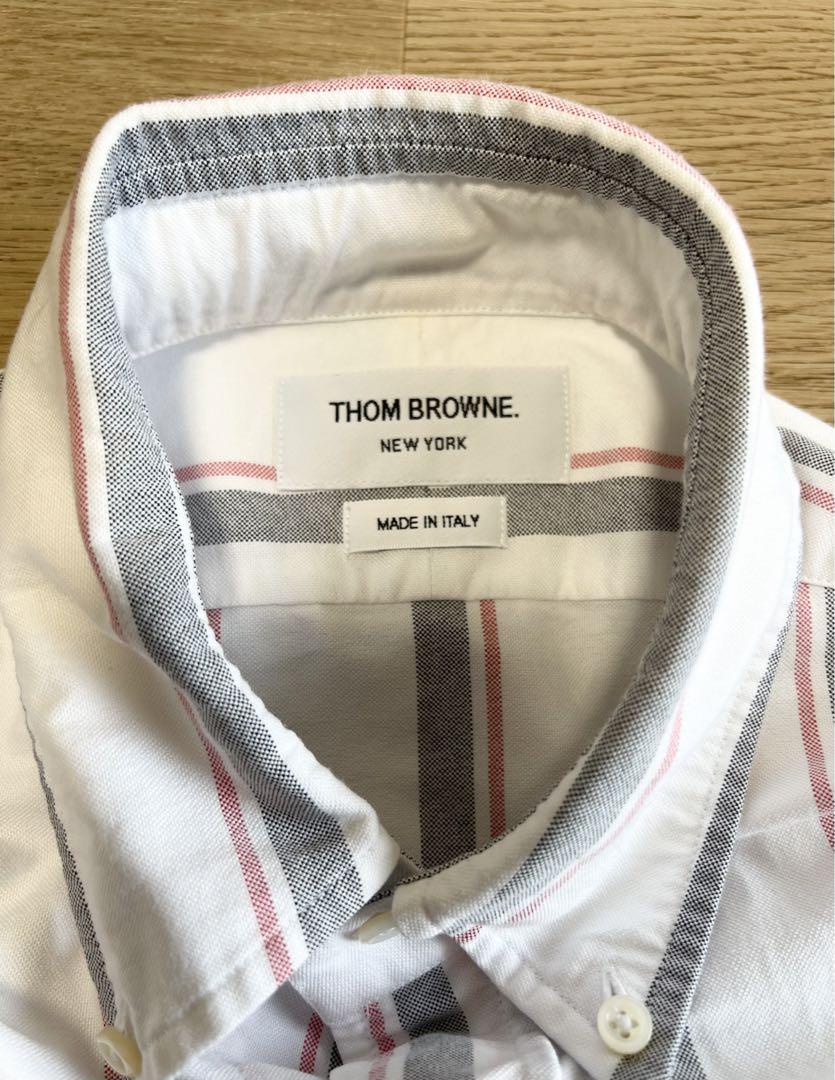 THOM BROWNE/ホワイト オックスフォード シャツ