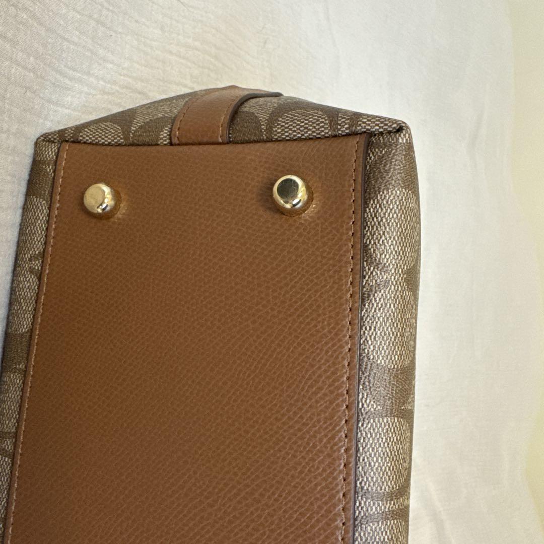 Coach ロゴ柄 トートバッグ ブラウン