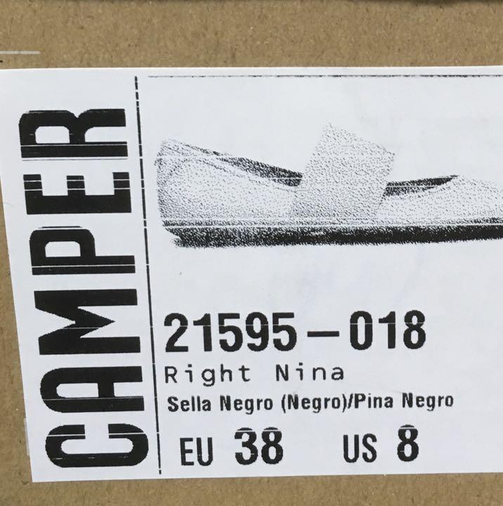 けます┤ 新品 カンペール バレエシューズ ブラック pHS8A-m28622399863 Camper Right Nina ㊭ストラップ