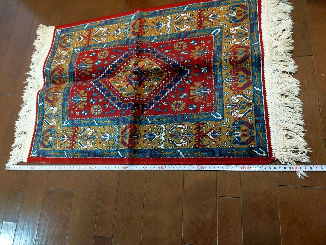 KIRMAN アートシルクラグ 約48x83(フリンジ込み)cm