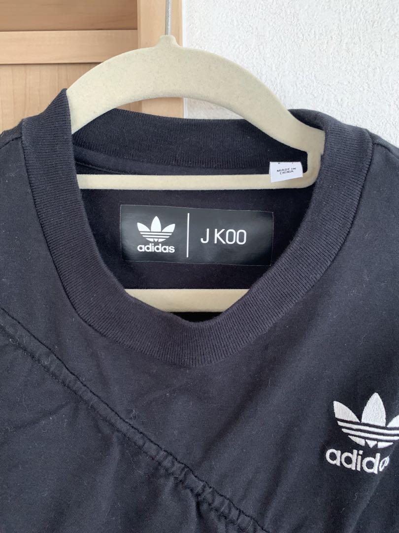 レア！adidas×J KOO カットソー　Tシャツ フリル　ブラック adidas×J KOO カットソー Tシャツ アディダス オリジナルス