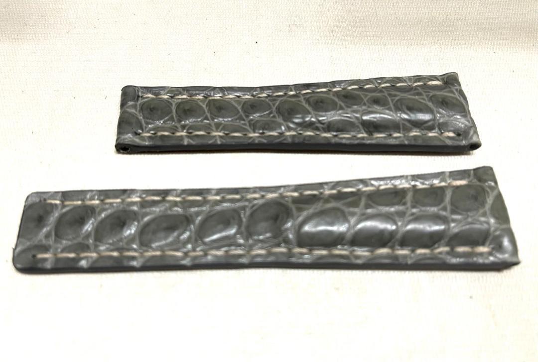 149.BREITLING クロコダイル×ラバー手縫い 24mm-20mm