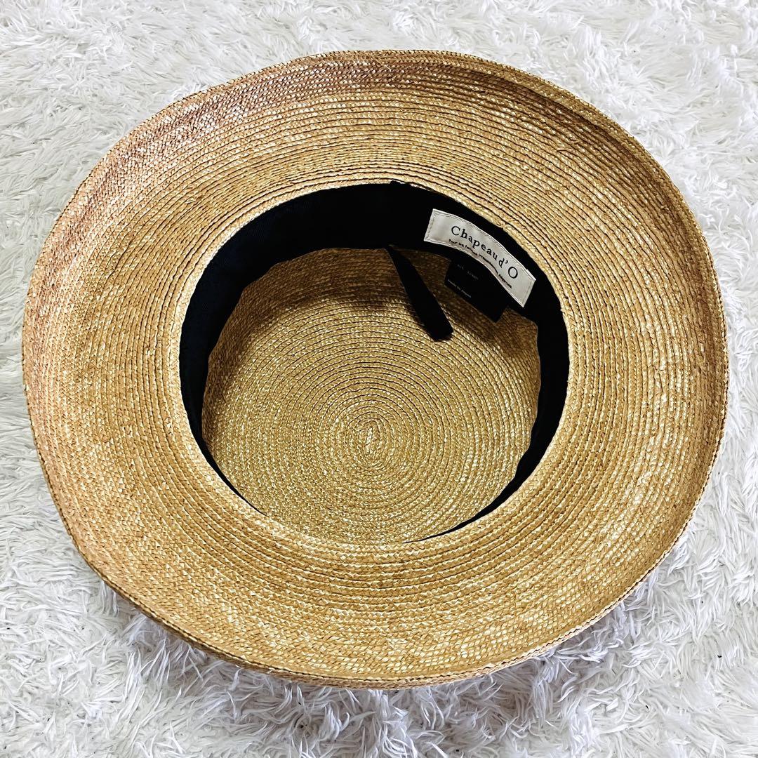 極美品 Chapeau d' O シャポードオー カサブランカ 麦わら帽子