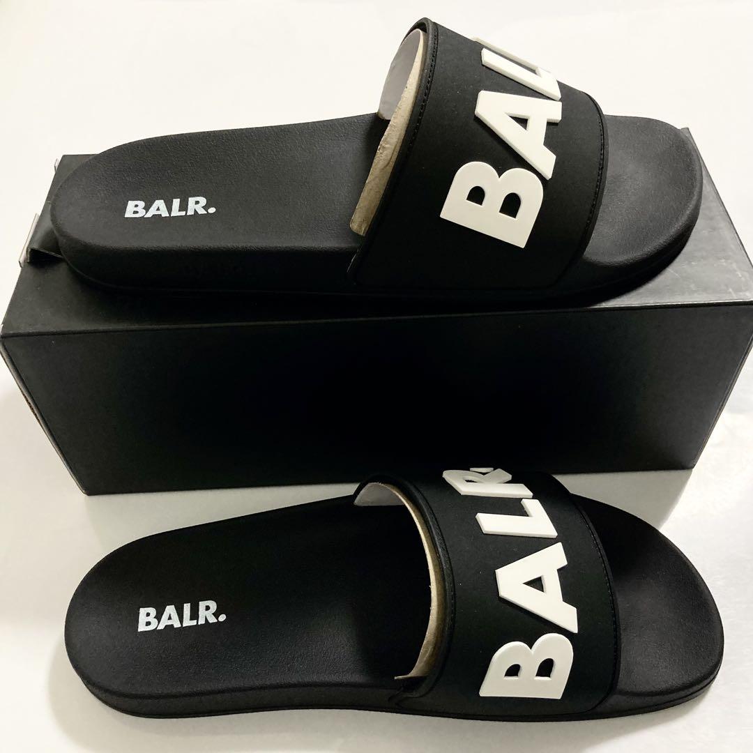 新品 定価1.6万円 BALR. サンダル 42 ブラック メタルロゴ 新品 定価1.6 BALR. サンダル 42 ブラック メタルロゴ