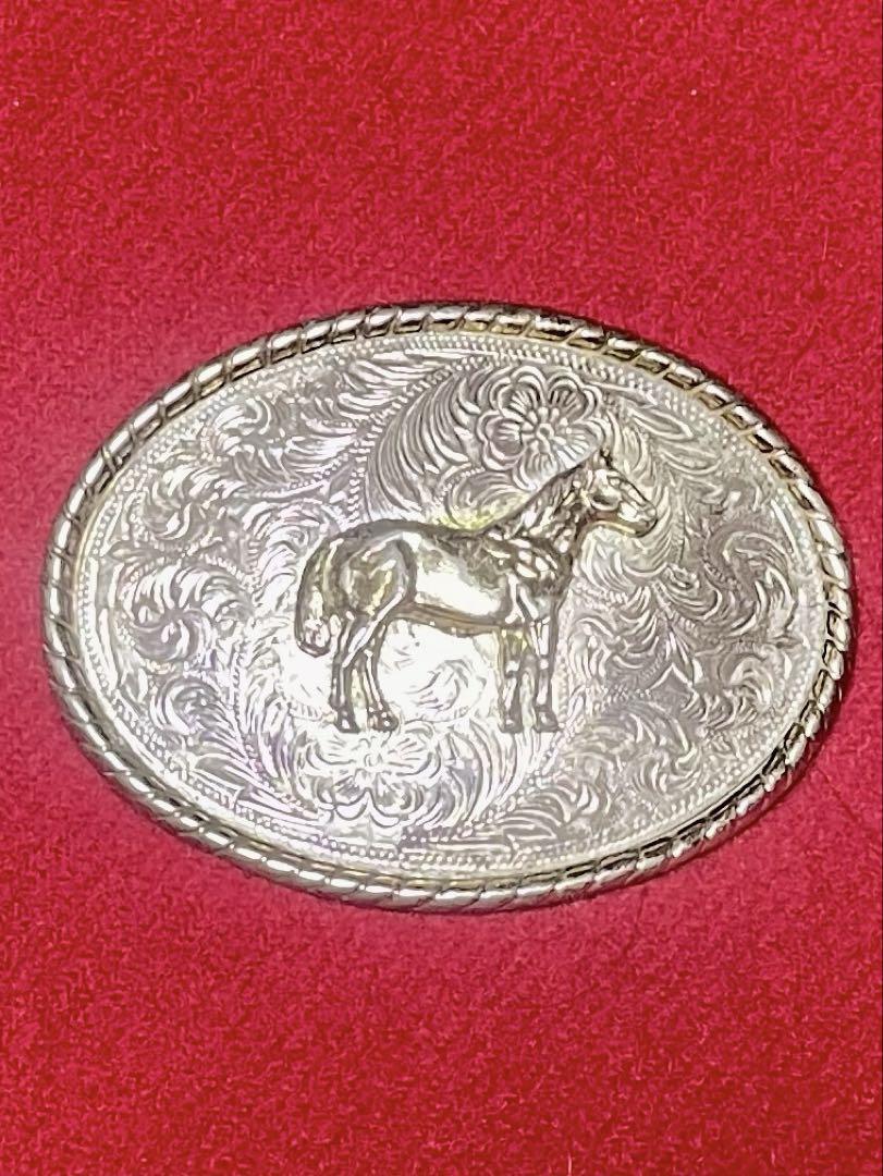 W ? ベルトバックル Horse Made in USA