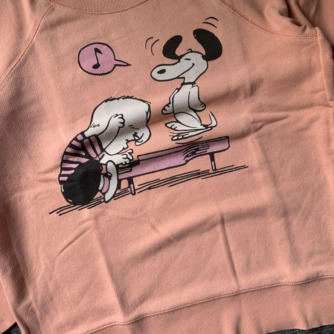豪華 大人気 SNOOPY ユニクロ ピンク スウェット レトロ スヌーピー トップス