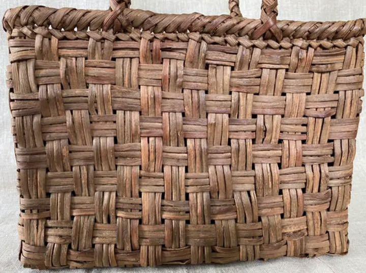 ハンドメイド かごバッグ 3目 市松編み VZsvg-m28630232719 国産 山葡萄 山ぶどう 好評新作