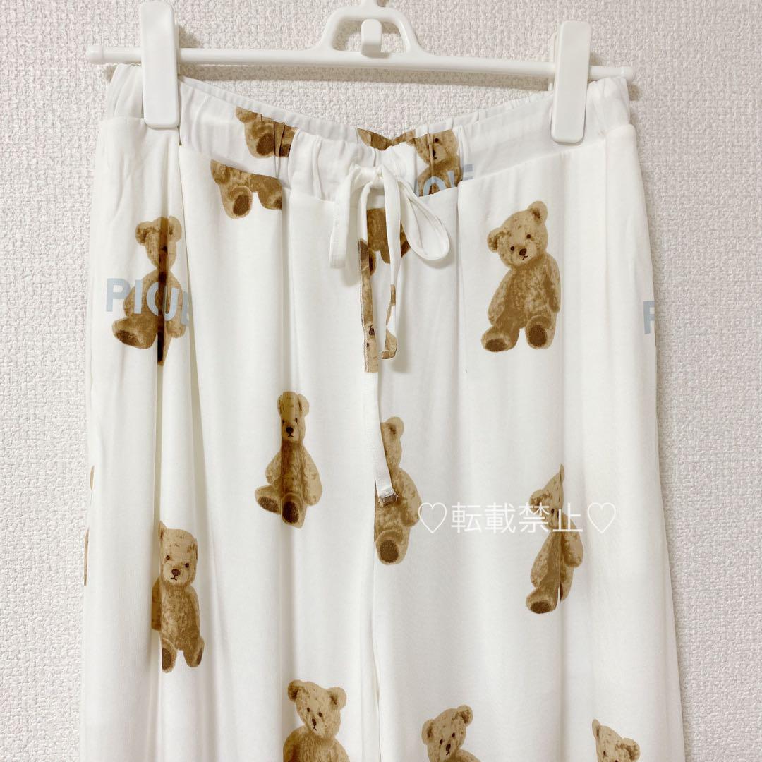 ベア柄Tシャツ&ロングパンツセット