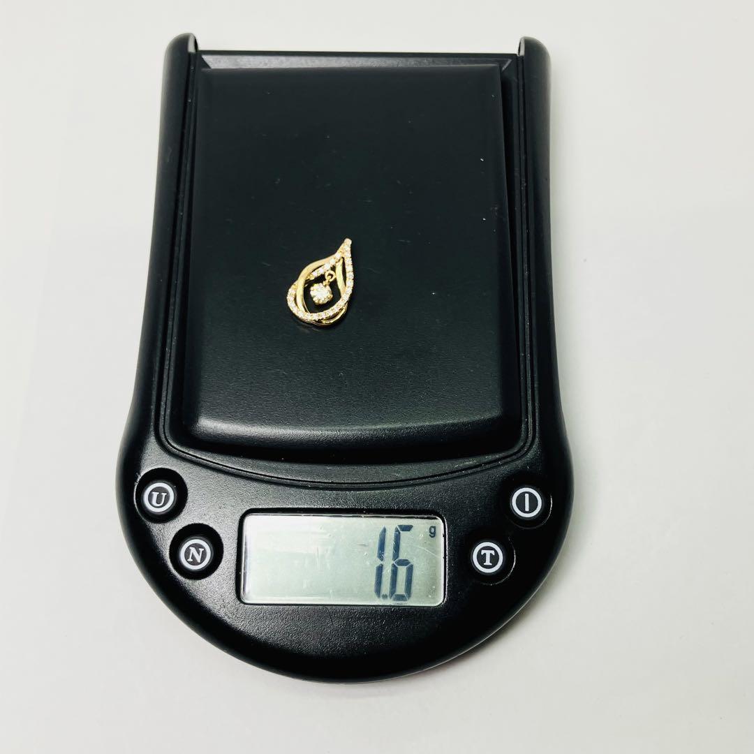 K18YG ダイヤモンド ペンダントトップ D:0.184ct D0.15ct