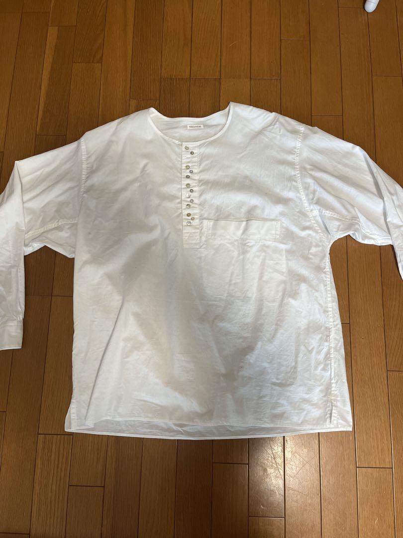 NICENESS W.B.SMITH キャンブリックヘンリーネックシャツ