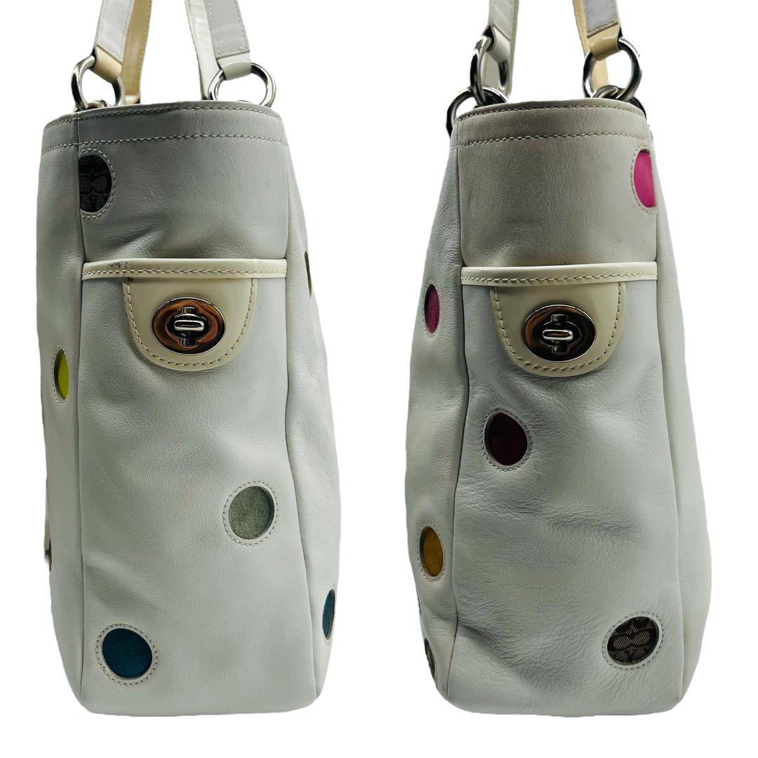 コーチ トートバッグ ショルダー 肩掛け A4収納可能 マルチカラー coach コーチ トートバッグ PVC 肩掛け A4 ショルダー