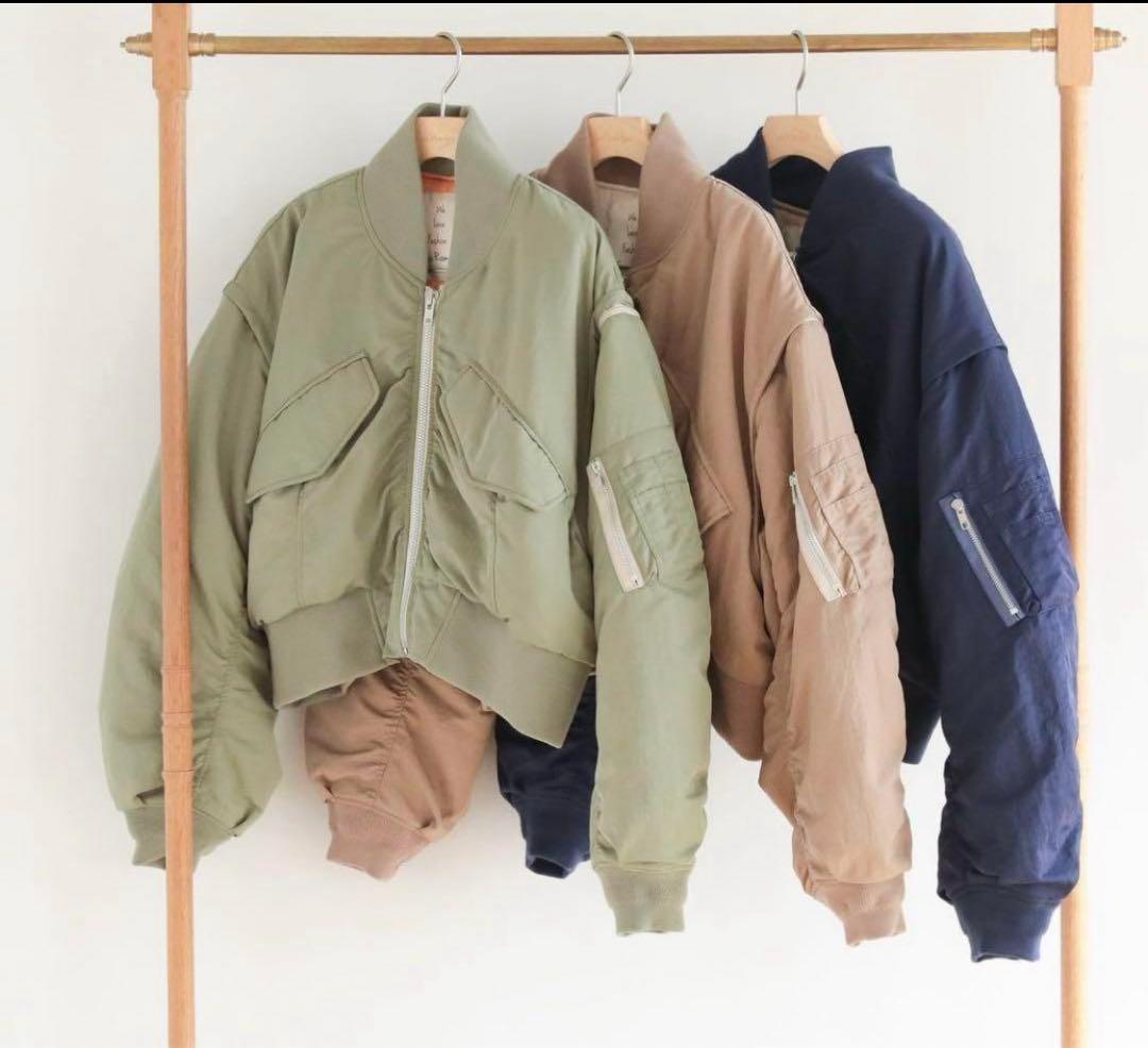 Searoomlynn オーバーサイズショートMA-1 ベージュ