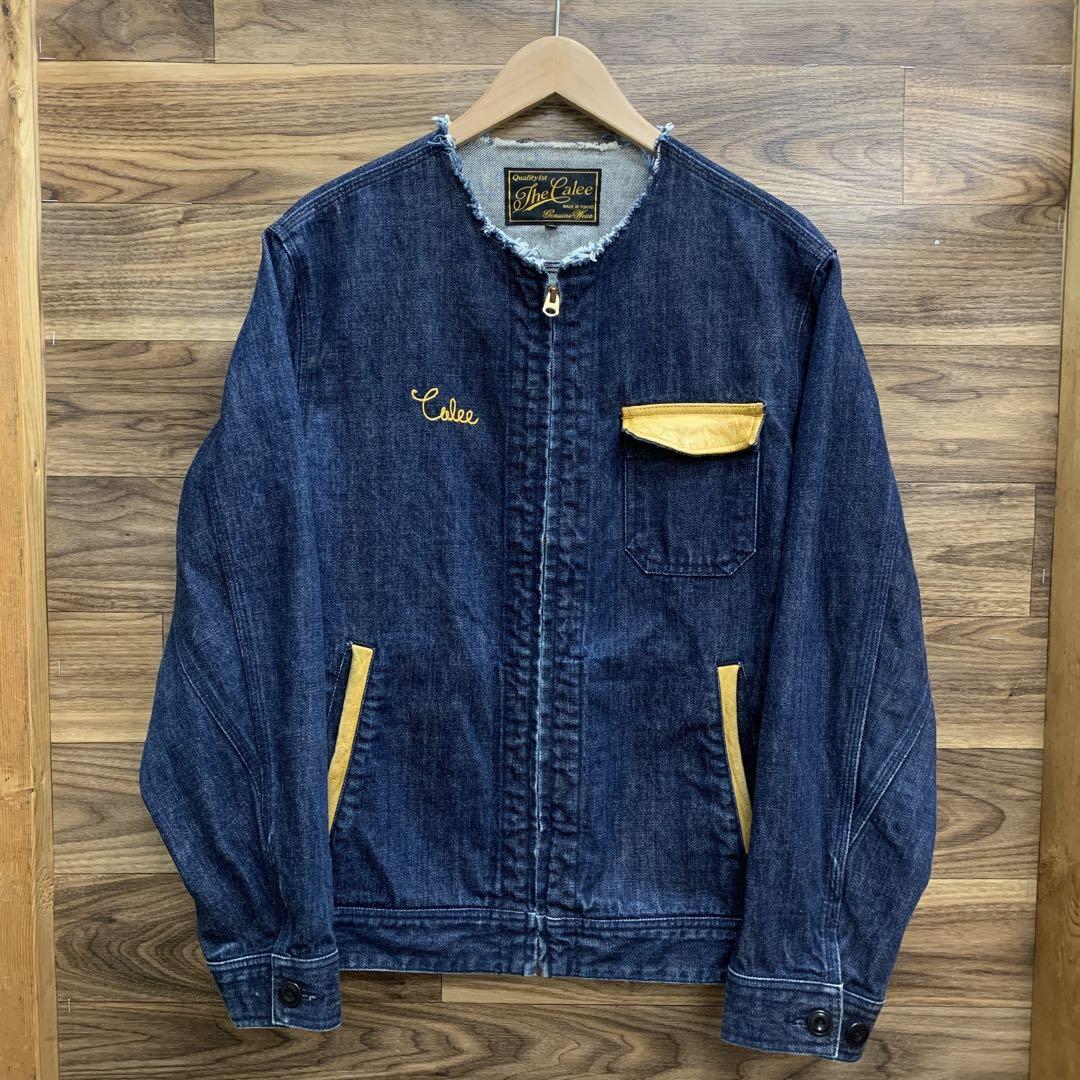 中古 CALEE レザー デニムジャケット