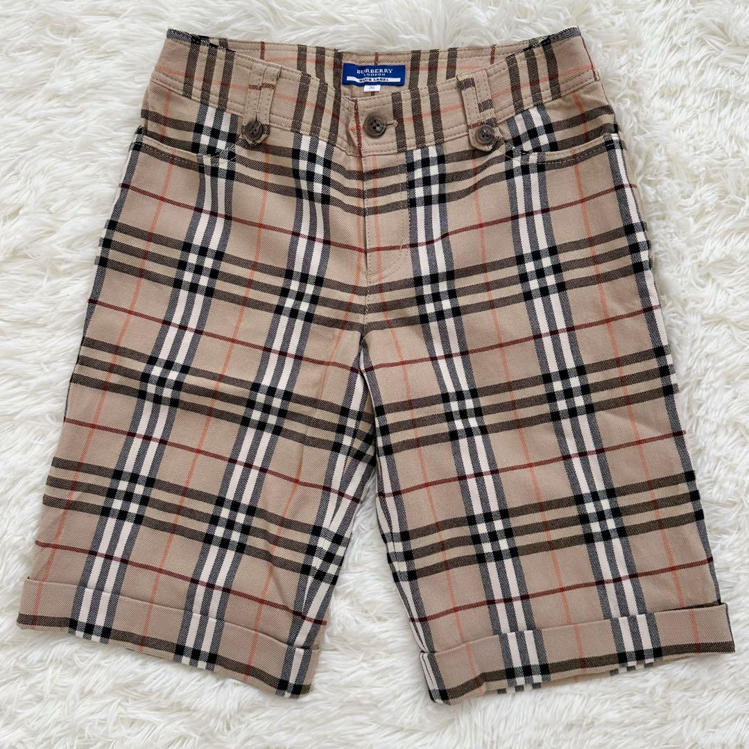 美品 バーバリーブルーレーベル ショートパンツ ノバチェック ベージュ