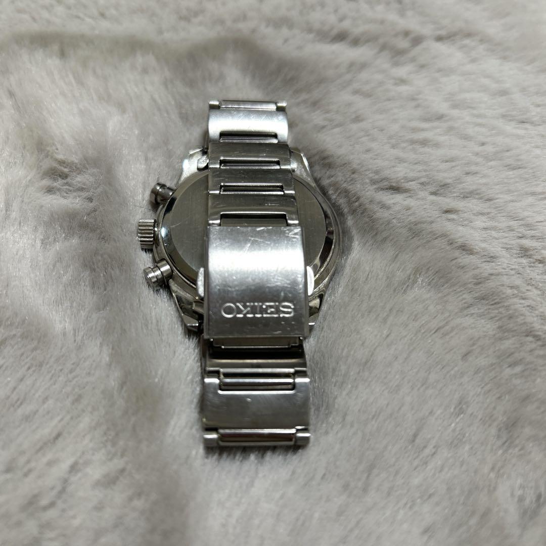 SEIKO クロノグラフ 腕時計 ブルー/シルバー