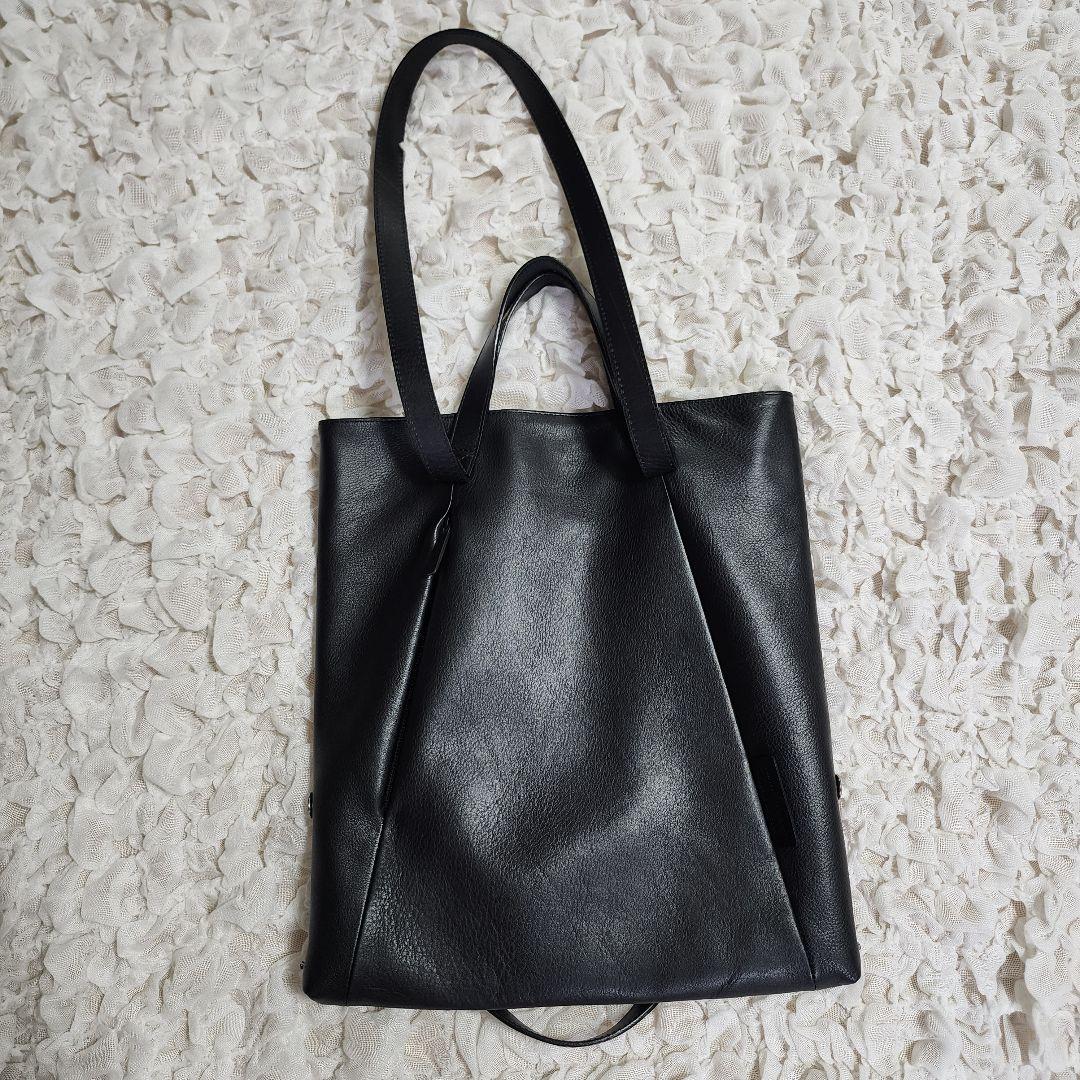 サン【美品】パトリックステファンループハンドル レザースモールトートバッグ