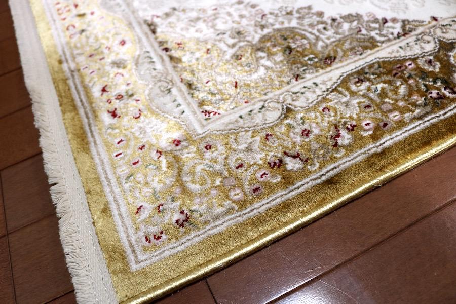 玄関マット ペルシャ柄絨毯79×154新品未使用 カーペット 金運