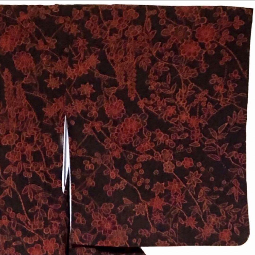 蒼黒色 更紗 紋意匠 レトロモダン 大正浪漫 和服 kimono 着物 蒼黒色 更紗 紋意匠 レトロモダン 大正浪漫 和服 kimono 着物