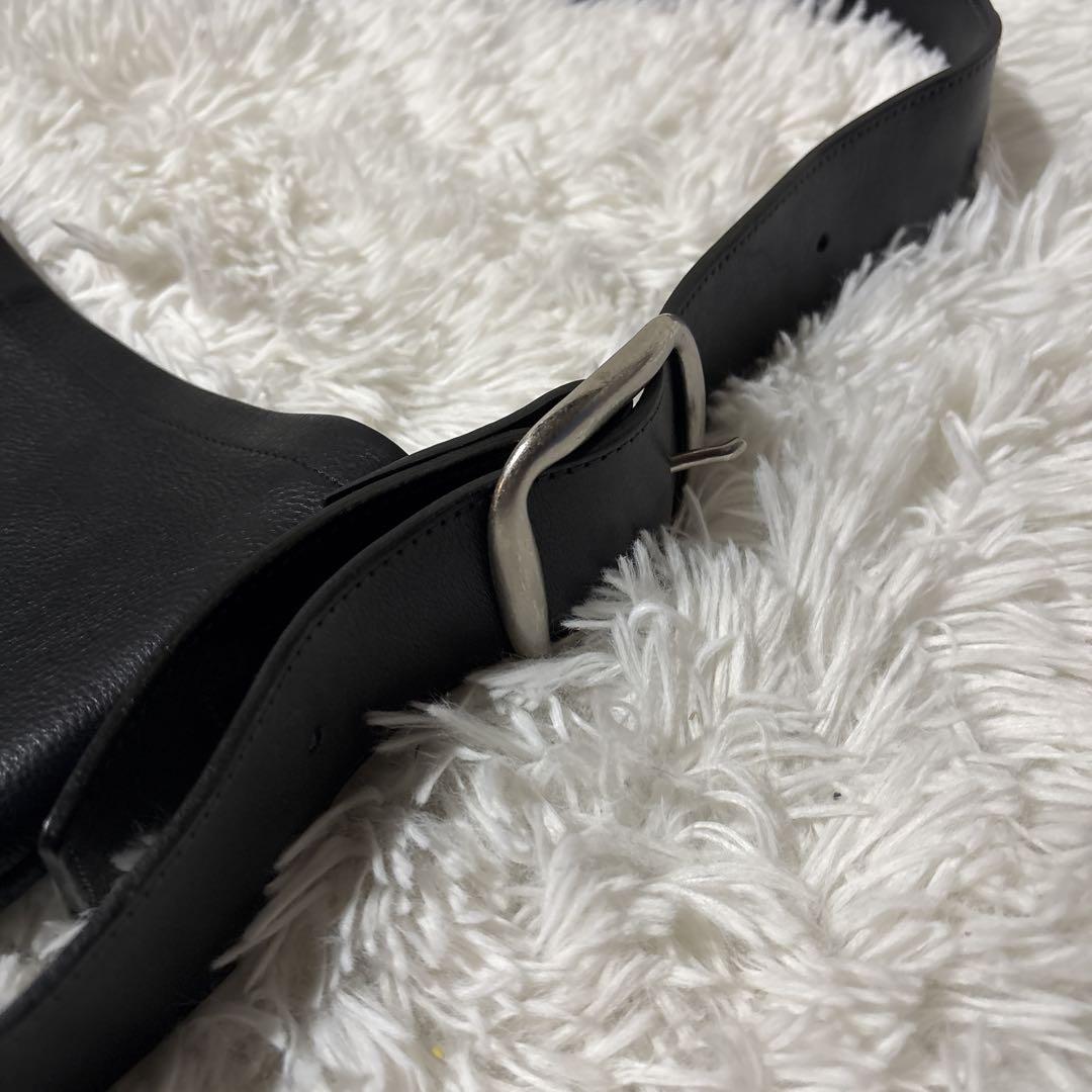 エンダースキーマ　one side belt bag 黒　ショルダーバッグ