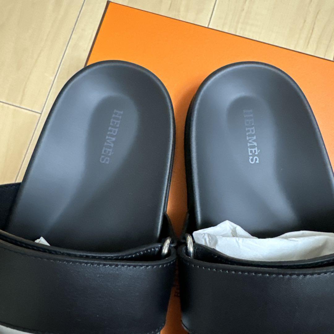エルメス　HERMES　シプレ メンズサンダルNoir ブラック41